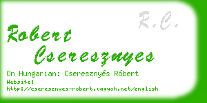 robert cseresznyes business card
